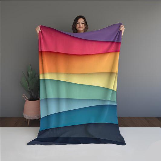 Quiet Drift Abstract And Pattern Doormats dual-sided blanket, featuring modern stitched patterns and soft, reversible micro-fiber fabric.