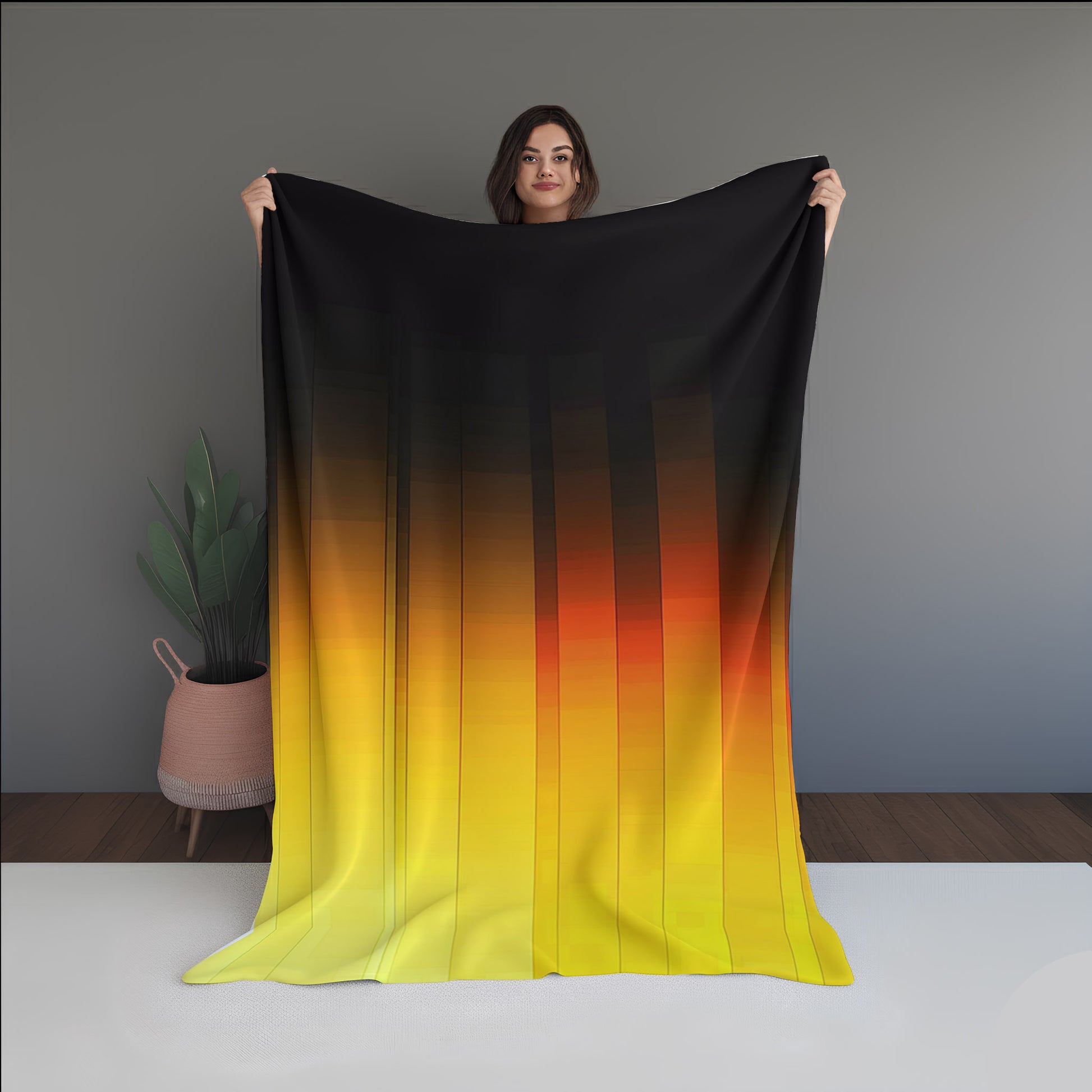 Rain Glitch Abstract And Pattern Doormats dual-sided blanket, featuring modern stitched patterns and soft, reversible micro-fiber fabric.