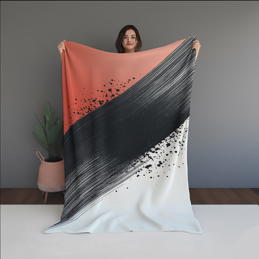 Root Lumen Abstract And Pattern Doormats dual-sided blanket, featuring modern stitched patterns and soft, reversible micro-fiber fabric.