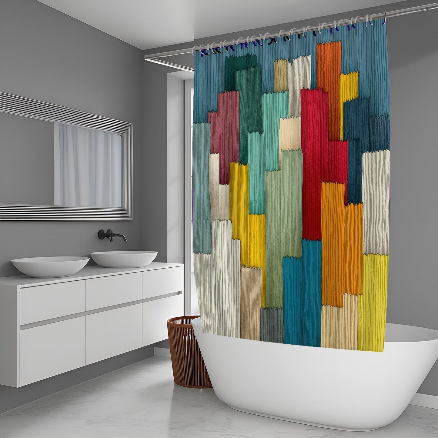 Salt Wave Abstract And Pattern Shower Curtains