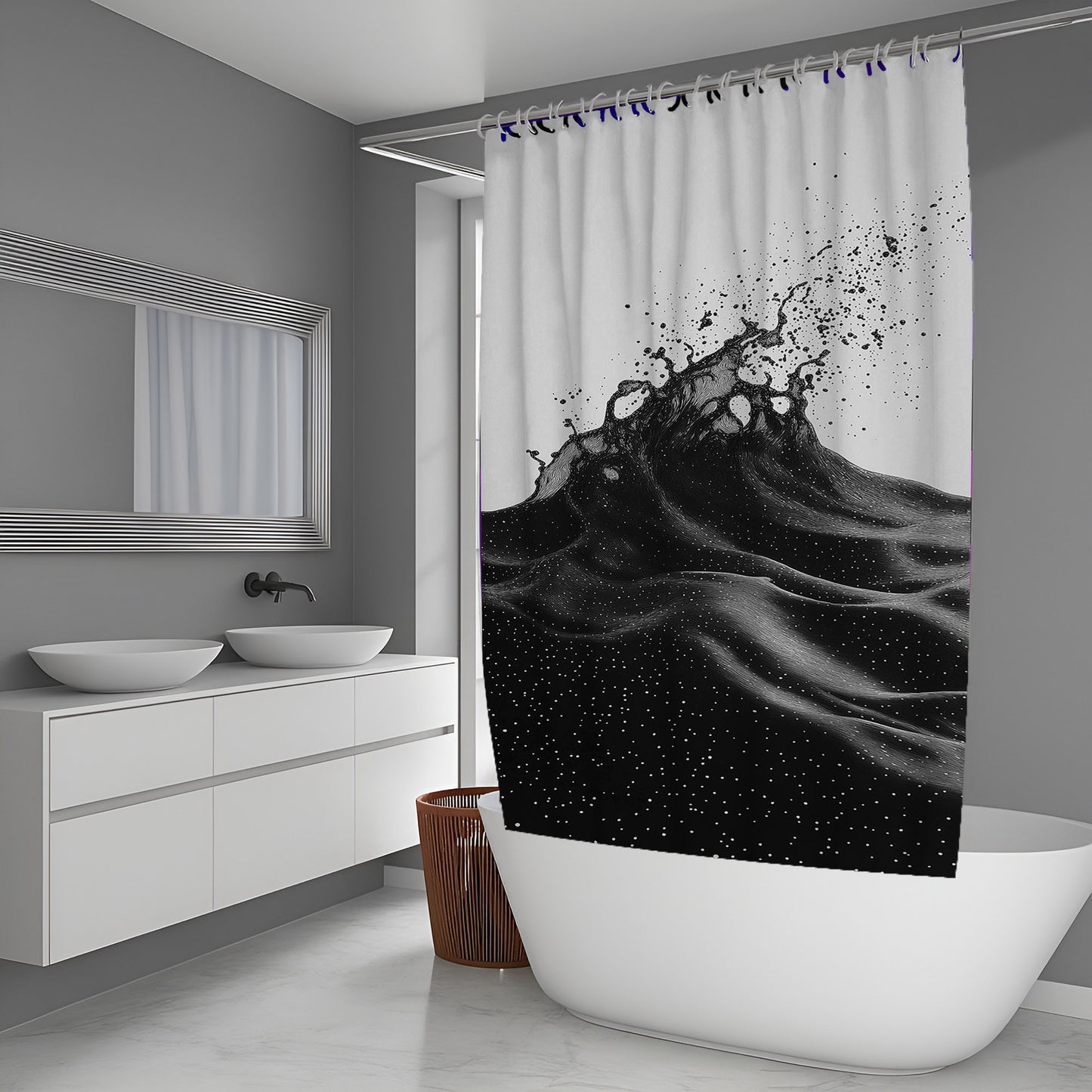 Silent Petal Abstract And Pattern Shower Curtains