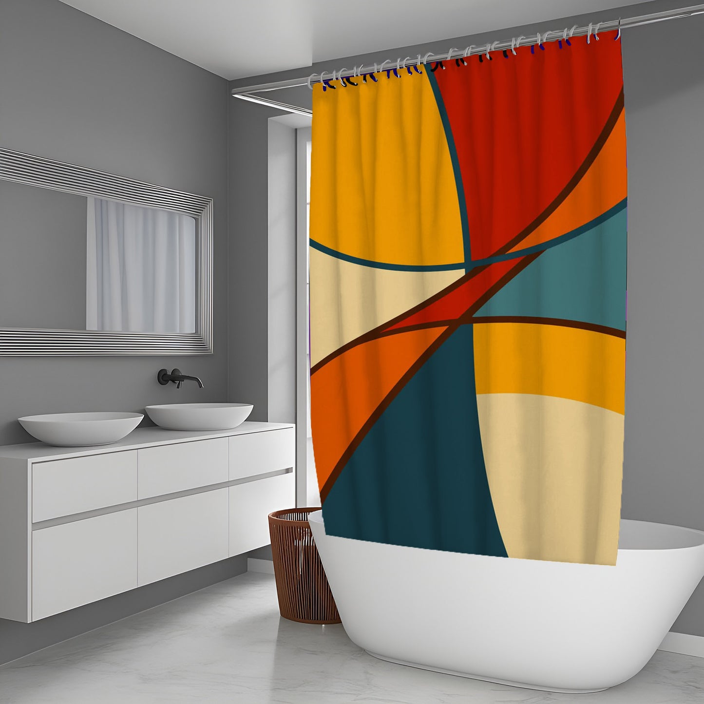 Sky Ripple Abstract And Pattern Shower Curtains