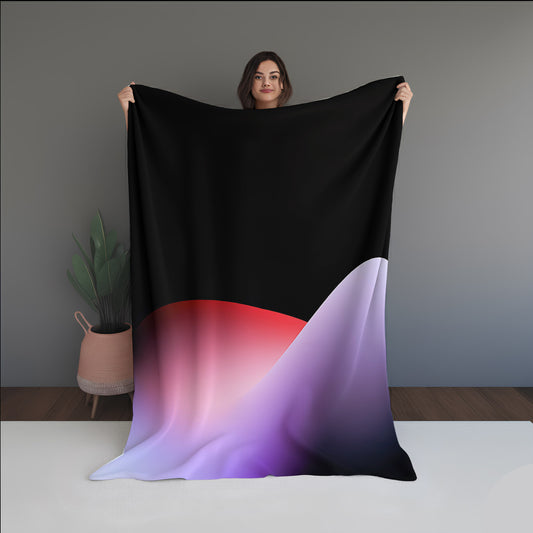 Snow Pulse Abstract And Pattern Doormats dual-sided blanket, featuring modern stitched patterns and soft, reversible micro-fiber fabric.