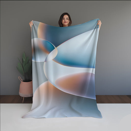 Snow Static Abstract And Pattern Doormats dual-sided blanket, featuring modern stitched patterns and soft, reversible micro-fiber fabric.