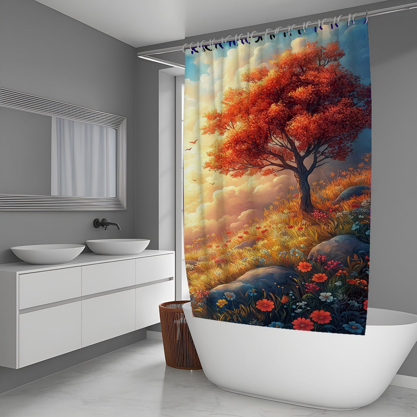 Solar Foam Abstract And Pattern Shower Curtains