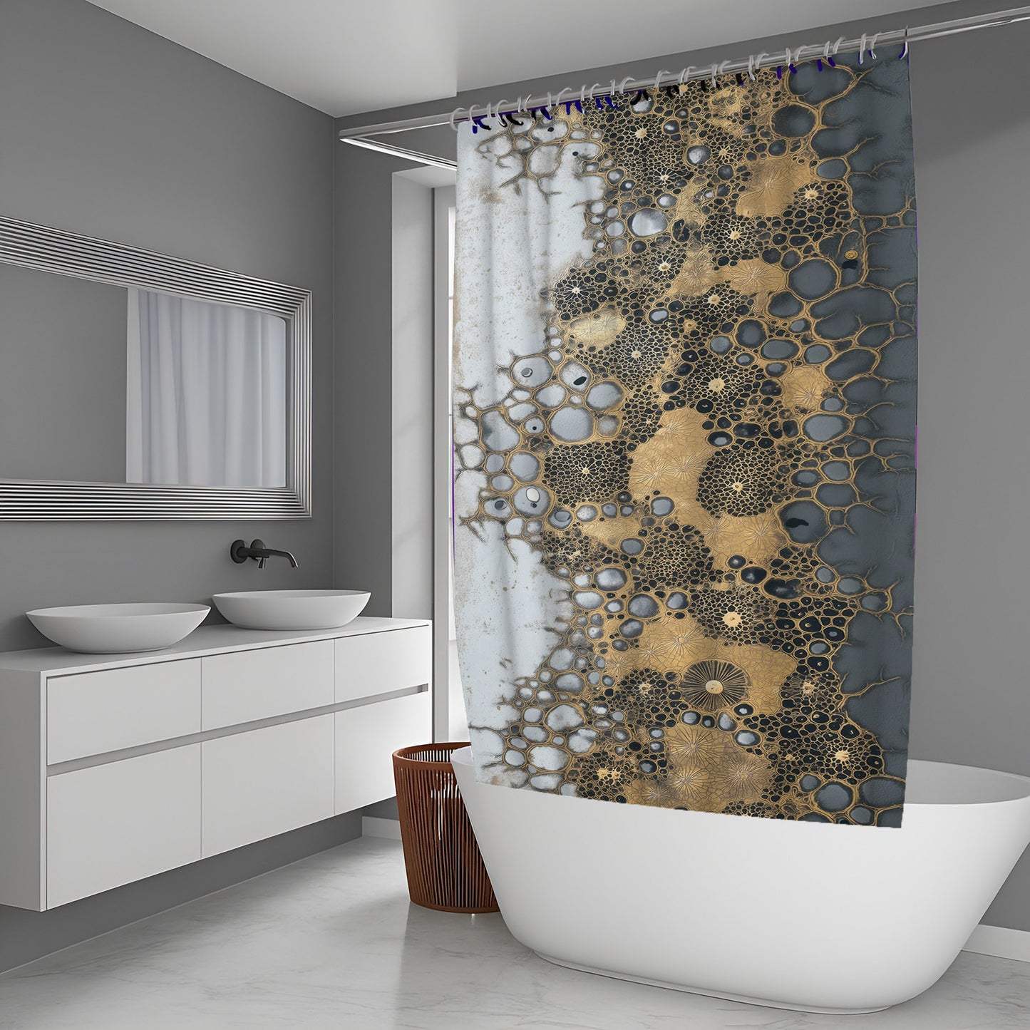 Space Thread Abstract And Pattern Shower Curtains