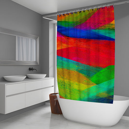 Static Bloom Abstract And Pattern Shower Curtains