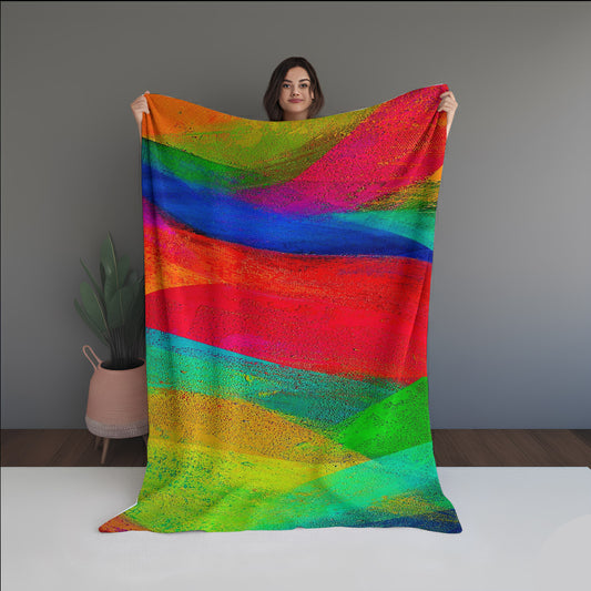 Static Bloom Abstract And Pattern Doormats dual-sided blanket, featuring modern stitched patterns and soft, reversible micro-fiber fabric.