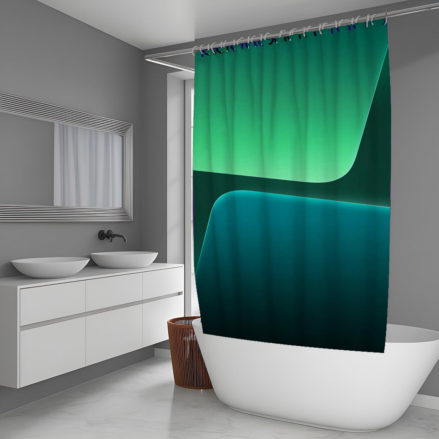 Static Thread Abstract And Pattern Shower Curtains