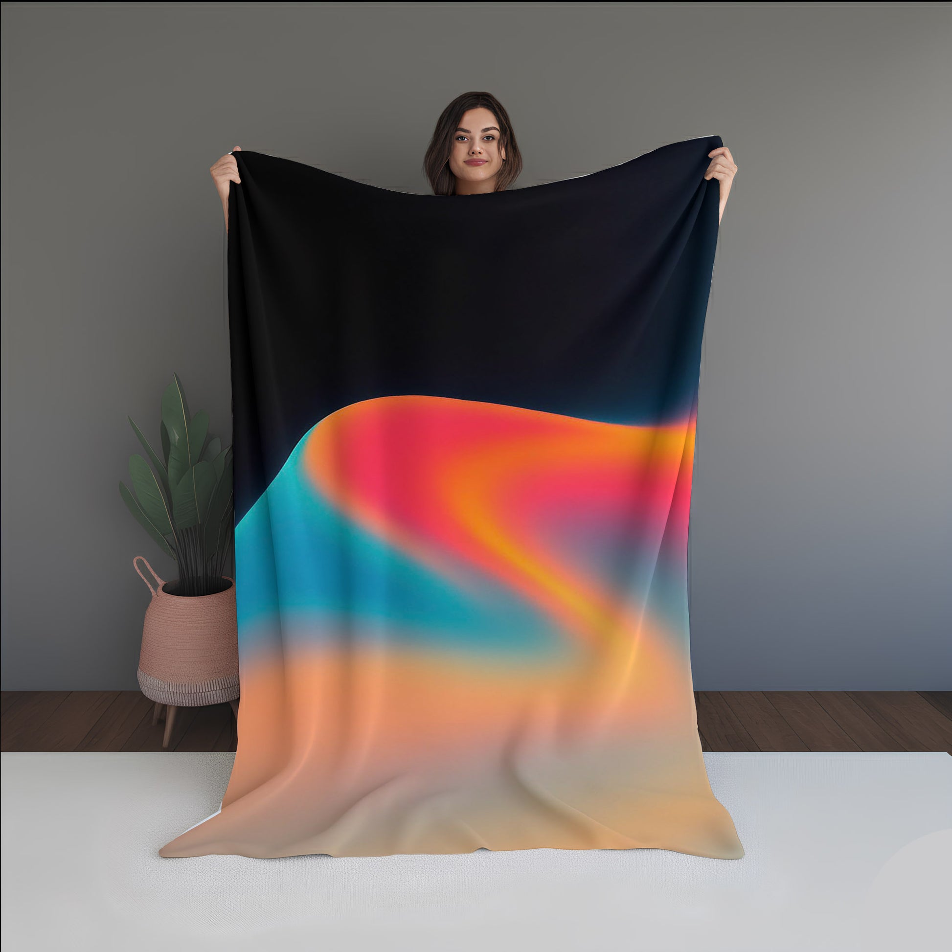 Stone Thread Abstract And Pattern Doormats dual-sided blanket, featuring modern stitched patterns and soft, reversible micro-fiber fabric.