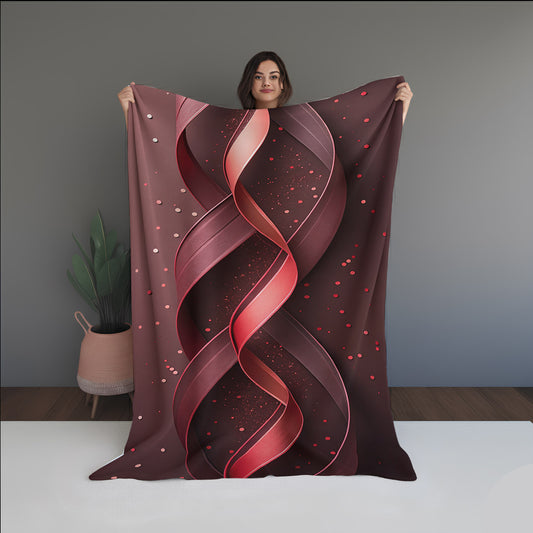 Time Bloom Abstract And Pattern Doormats dual-sided blanket, featuring modern stitched patterns and soft, reversible micro-fiber fabric.