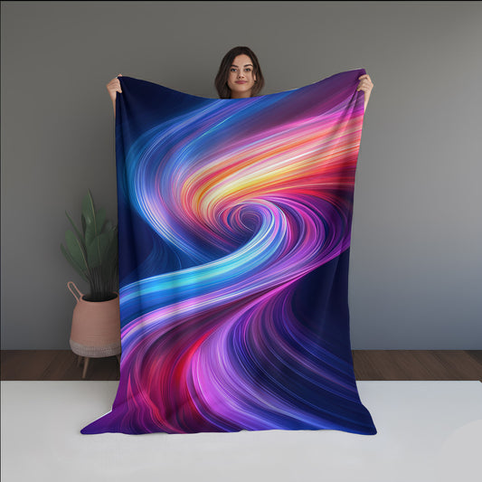 Time Fog Abstract And Pattern Doormats dual-sided blanket, featuring modern stitched patterns and soft, reversible micro-fiber fabric.