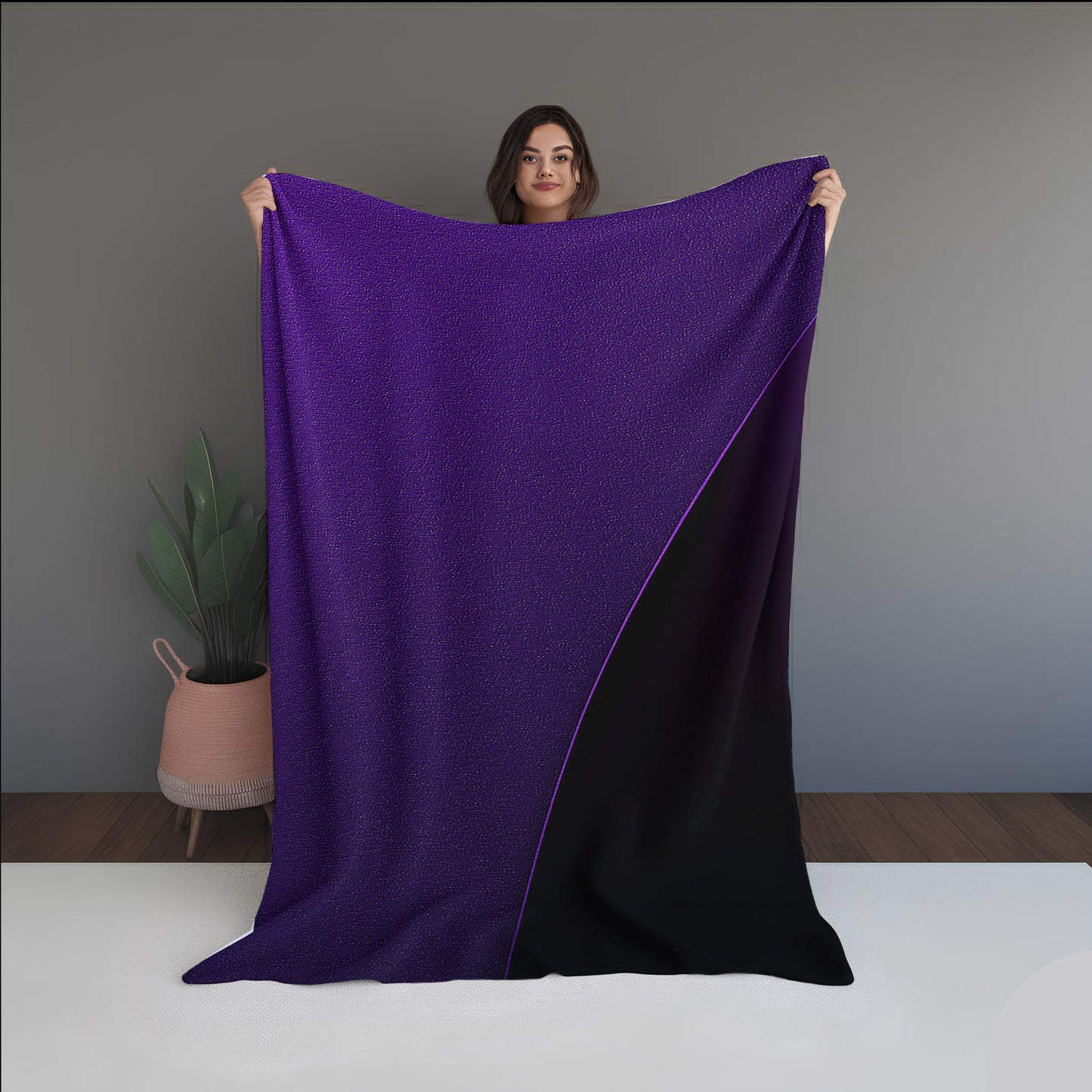 Twilight Scatter Abstract And Pattern Doormats dual-sided blanket, featuring modern stitched patterns and soft, reversible micro-fiber fabric.