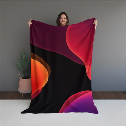 Vapor Static Abstract And Pattern Doormats dual-sided blanket, featuring modern stitched patterns and soft, reversible micro-fiber fabric.