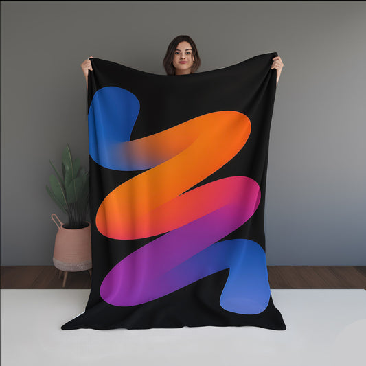 Void Moss Abstract And Pattern Doormats dual-sided blanket, featuring modern stitched patterns and soft, reversible micro-fiber fabric.