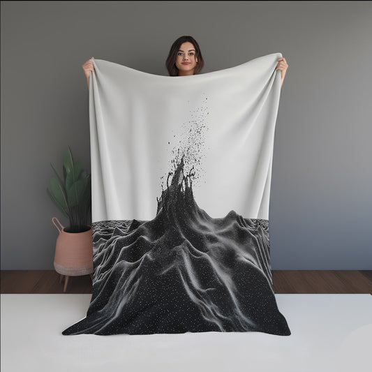 Warm Blur Abstract And Pattern Doormats dual-sided blanket, featuring modern stitched patterns and soft, reversible micro-fiber fabric.