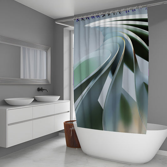 Warm Spectrum Abstract And Pattern Shower Curtains