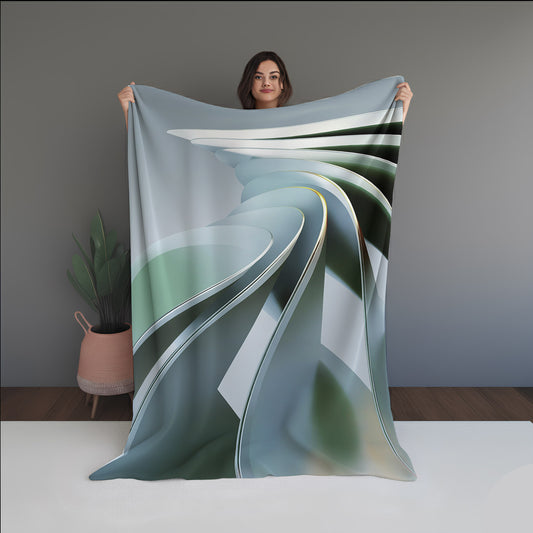 Warm Spectrum Abstract And Pattern Doormats dual-sided blanket, featuring modern stitched patterns and soft, reversible micro-fiber fabric.