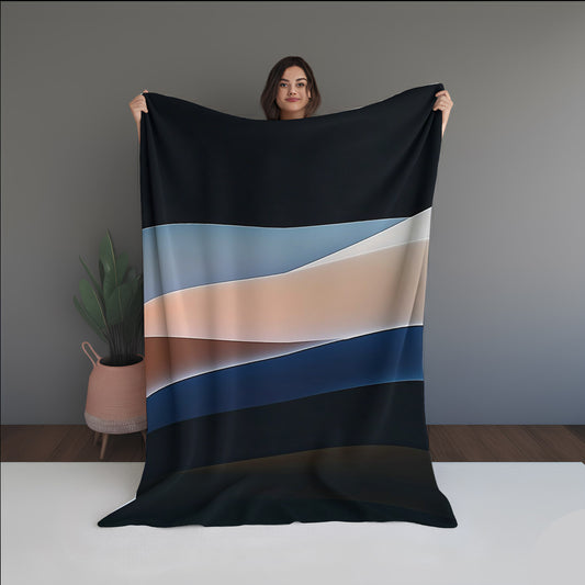 Water Coil Abstract And Pattern Doormats dual-sided blanket, featuring modern stitched patterns and soft, reversible micro-fiber fabric.