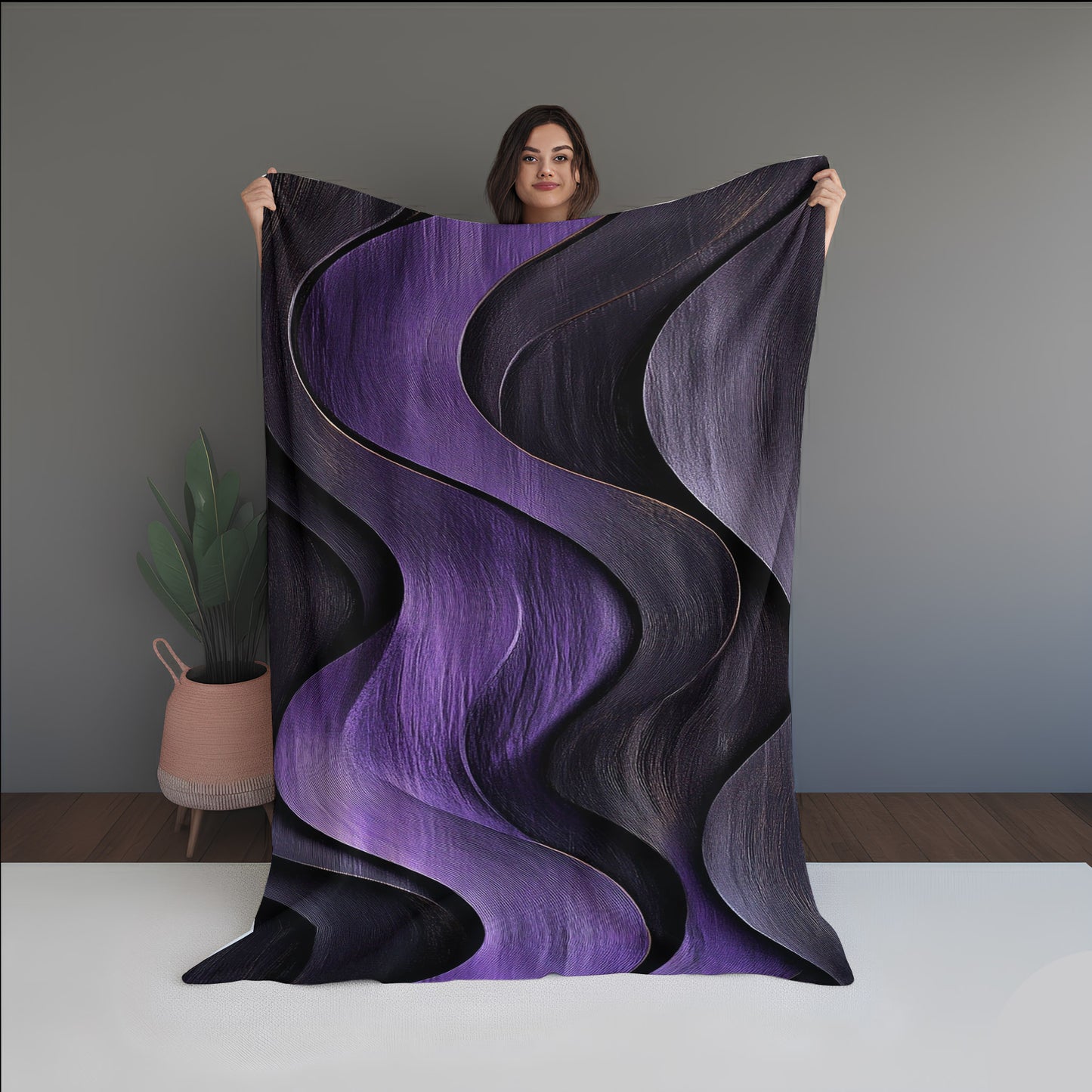 Water Shadow Abstract And Pattern Doormats dual-sided blanket, featuring modern stitched patterns and soft, reversible micro-fiber fabric.