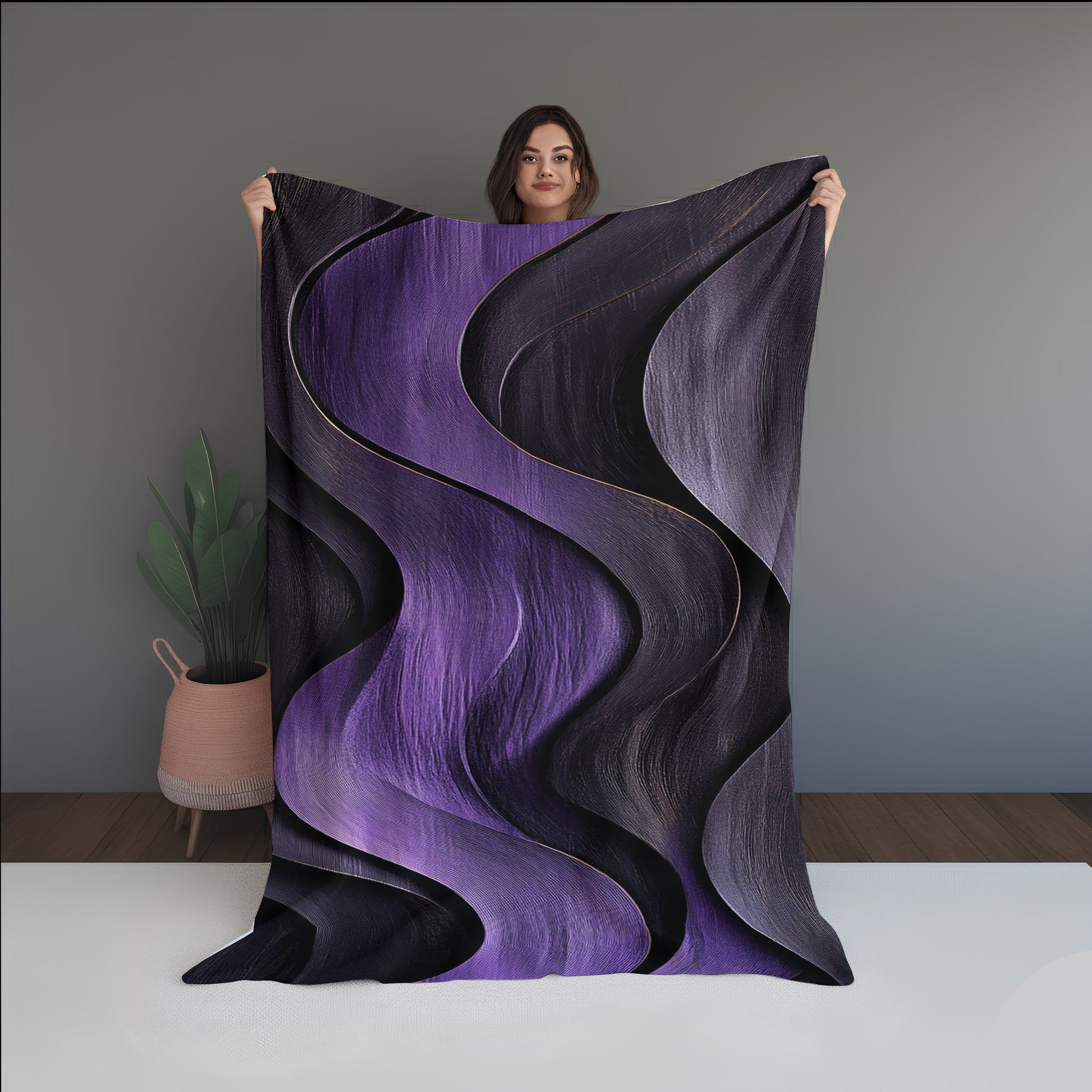 Water Shadow Abstract And Pattern Doormats dual-sided blanket, featuring modern stitched patterns and soft, reversible micro-fiber fabric.