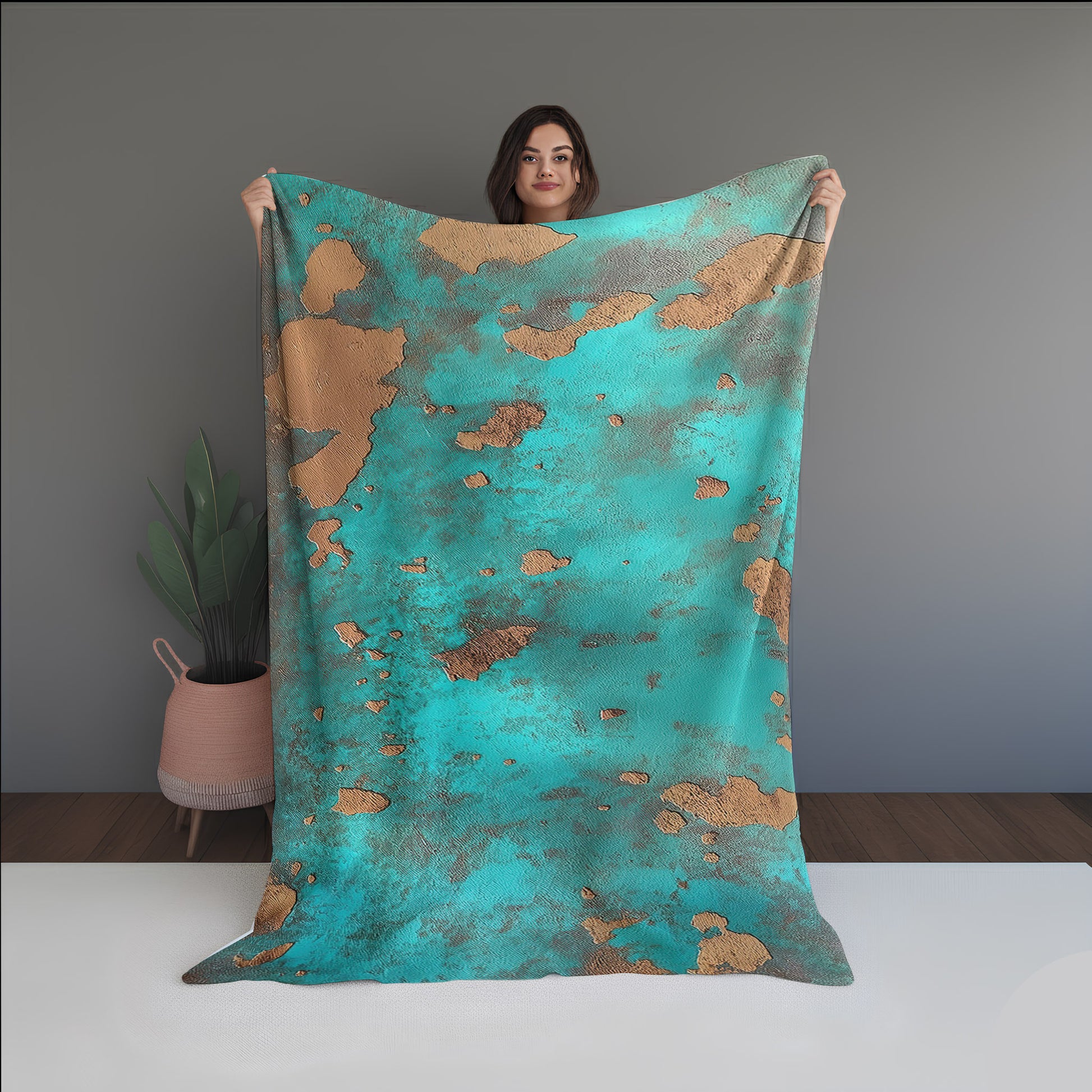 Wind Scatter Abstract And Pattern Doormats dual-sided blanket, featuring modern stitched patterns and soft, reversible micro-fiber fabric.