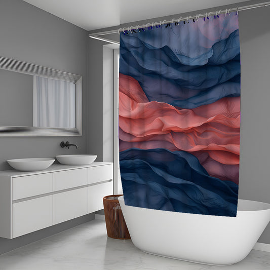Wood Pulse Abstract And Pattern Shower Curtains